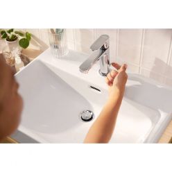 Hansgrohe Rebris S Смеситель для раковины 110 со сливным гарнитуром хром 72517000