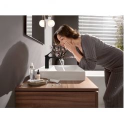 Hansgrohe Vivenis Смеситель для раковины 110 без сливного гарнитура черный матовый 75022670