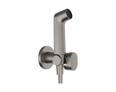 Hansgrohe Гигиенический душ S 1jet EcoSmart+ со смесителем (требуется скрытая часть) шлифованный черный хром 29232340