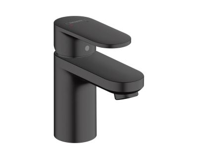 Hansgrohe Vernis Blend Смеситель для раковины однорычажный 70 со сливным гарнитуром черный матовый 71550670