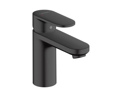 Hansgrohe Vernis Blend Смеситель для раковины однорычажный 100 со сливным гарнитуром черный матовый 71551670