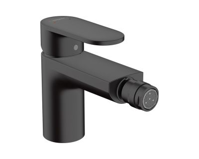 Hansgrohe Vernis Blend Смеситель для биде однорычажный со сливным гарнитуром черный матовый 71210670