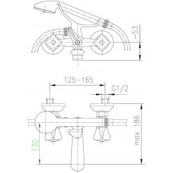 Смеситель для ванны Armatura Standard 304-120-00 хром
