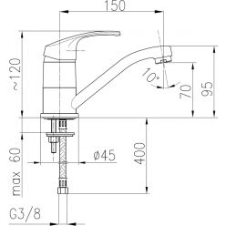 Смеситель для умывальника Armatura Krzem 4212-915-00 хром