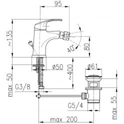 Смеситель для биде Armatura Krzem 4217-015-00 хром