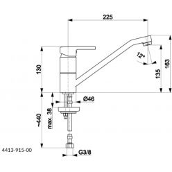 Смеситель для кухни Armatura Selen 4413-915-00 хром