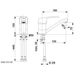 Смеситель для умывальника Armatura Albit 4602-915-00 хром