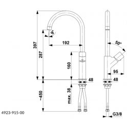 Смеситель для кухни Armatura Morganit 4923-915-00 хром