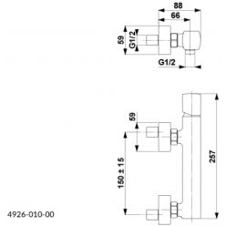 Смеситель для душа Armatura Morganit 4926-010-00 хром