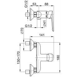 Смеситель для душа Armatura Tanzanit 5026-010-00 хром