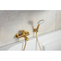 Смеситель для ванны Armatura Moza brushed gold 5034-010-31 матовое золото