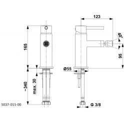 Смеситель для биде Armatura Moza chrome 5037-015-00 хром