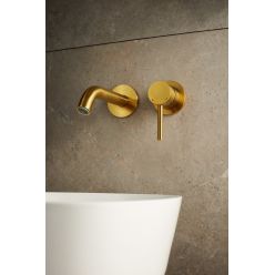 Смеситель для умывальника Armatura Moza brushed gold 5039-810-31 матовое золото, скрытый монтаж