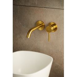 Смеситель для умывальника Armatura Moza brushed gold 5039-810-31 матовое золото, скрытый монтаж