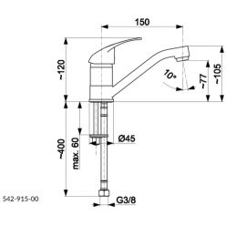 Смеситель для умывальника Armatura Jaspis 542-915-00 хром