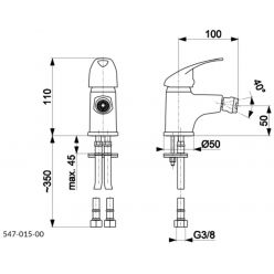 Смеситель для биде Armatura Jaspis 547-015-00 хром