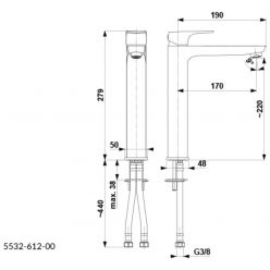 Смеситель для умывальника Armatura Mokait chrome 5532-612-00 хром