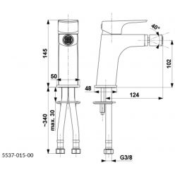 Смеситель для биде Armatura Mokait chrome 5537-015-00 хром