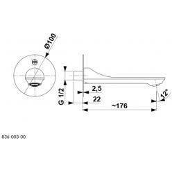 Излив Armatura Halit 836-003-00 хром