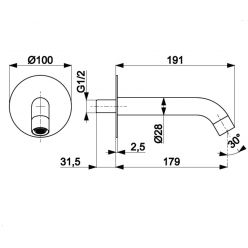 Излив Armatura Moza chrome 836-004-00 хром