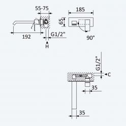 Смеситель для умывальника Bruma Linea 1828201CR Chrome