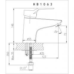 Смеситель для раковины Haiba HB1063