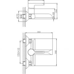 Смеситель для ванны Haiba HB60805-7