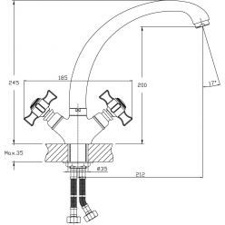 Смеситель для кухни Haiba HB4824