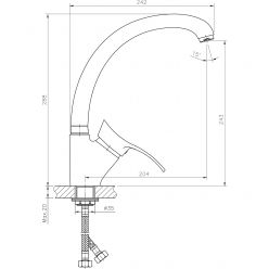 Смеситель для кухни Haiba HB4101-2