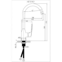 Смеситель для кухни Haiba HB70183