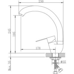 Смеситель для кухни (нержавейка) Haiba HB41801-2