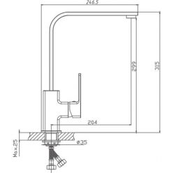 Смеситель для кухни Haiba HB70615-7