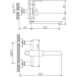 Смеситель для ванны Haiba HB60806