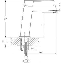 Смеситель для раковины высокий Haiba HB11191