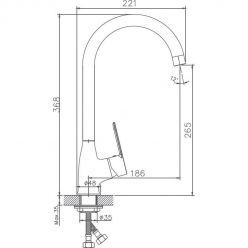 Смеситель для кухни Haiba HB73557-8