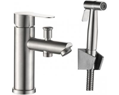 Смеситель для раковины с лейкой гигиенической Haiba HB12801