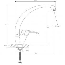 Смеситель для кухни Haiba HB4113-11