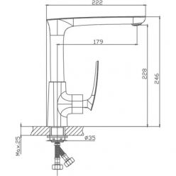 Смеситель для кухни Haiba HB71616