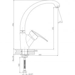 Смеситель для кухни Haiba HB4106-2