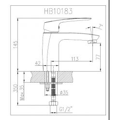 Смеситель для раковины Haiba HB10183