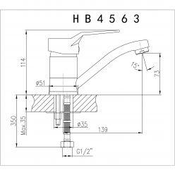 Смеситель для раковины Haiba HB4537-2