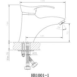 Смеситель для раковины Haiba HB1001-1