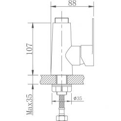 Корпус смесителя для кухни (нержавейка) Haiba HB73801-2