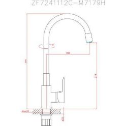Смеситель комбинированный силиконовый с гибким изливом Haiba HB70112-6