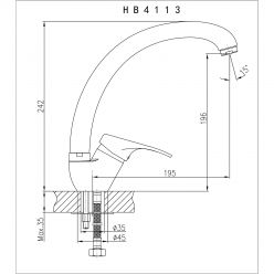 Смеситель для кухни Haiba HB4113