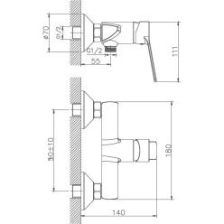 Гигиенический душ со смесителем Haiba HB55559