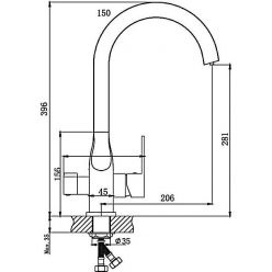 Смеситель для кухни Haiba HB76533-3