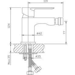 Смеситель для биде Haiba HB50505