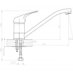 Смеситель для кухни Haiba HB4203-K