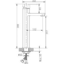 Смеситель для раковины высокий Haiba HB11806